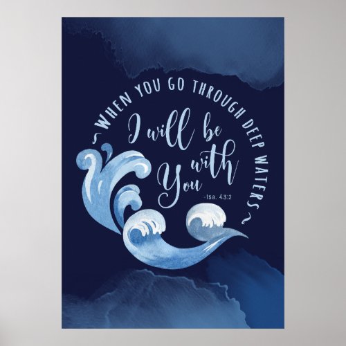 Isaiah 432 Ocean Waves Poster