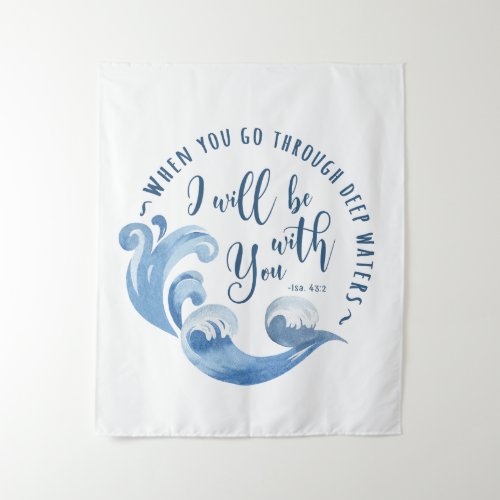 Isaiah 432 Ocean Waves Tapestry