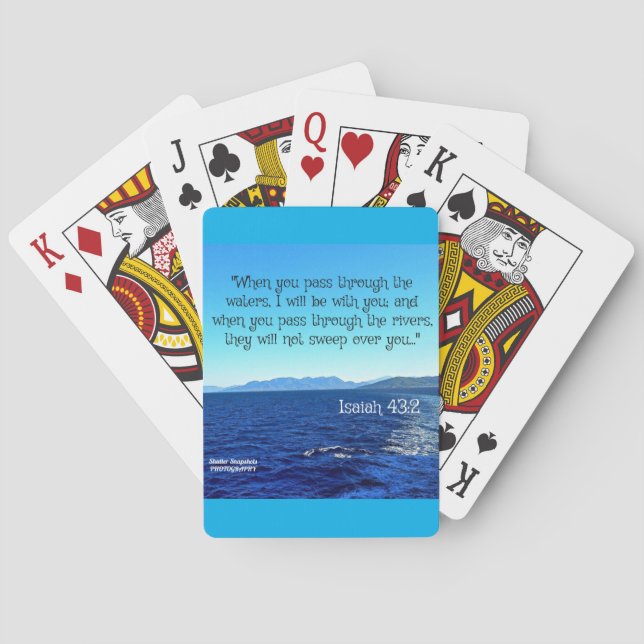 Isaiah 43:2 seascape poker cards (Back)