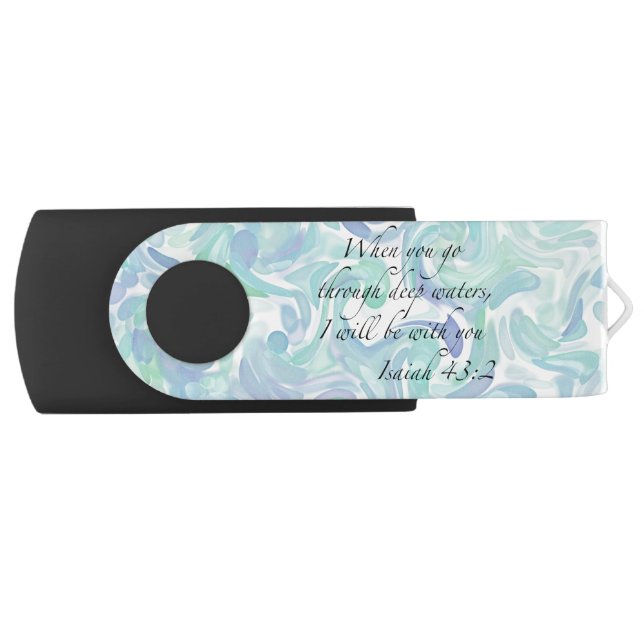 Isaiah 43:2 When you go… USB Swivel Flash Drive (Front)