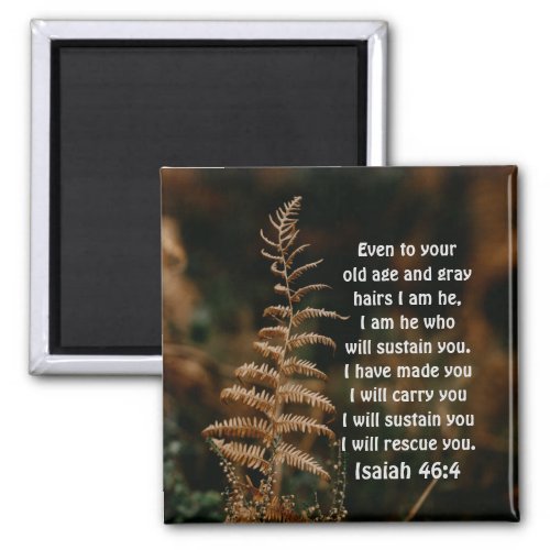 Isaiah 464 I am He who will sustain you Magnet