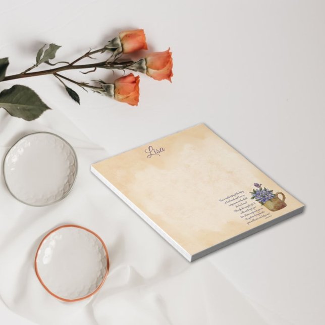 Isaiah 49:15-16 Forget Me Not Floral Notepad (Creator Uploaded)