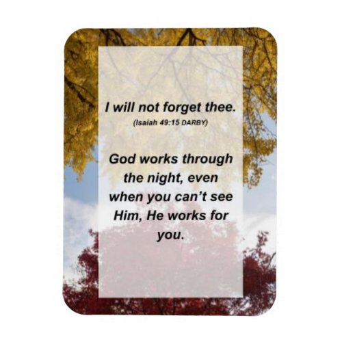 Isaiah 4915 I will not forget thee Magnet