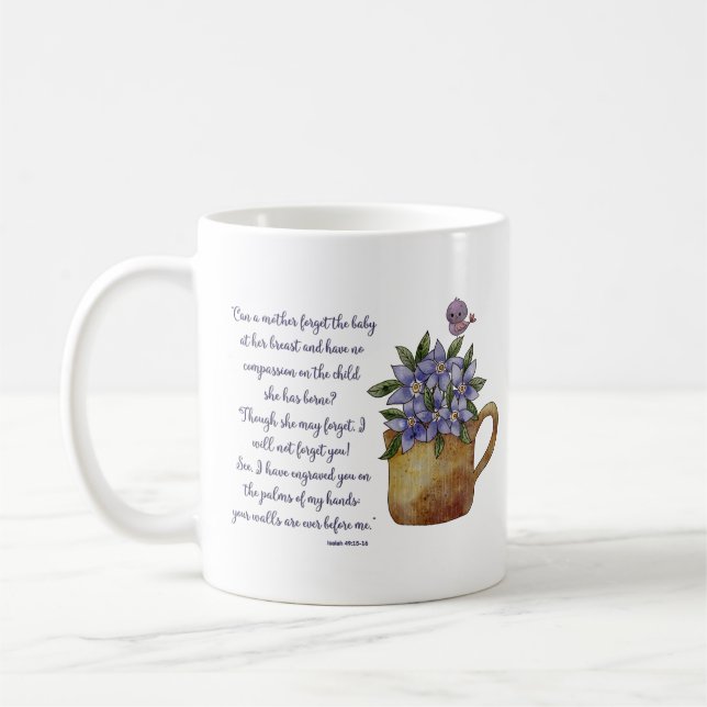 Isaiah 49 Bible Verse Scripture  Coffee Mug (Left)