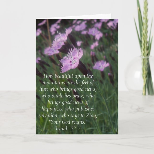 Isaiah 52:7 card (Front)