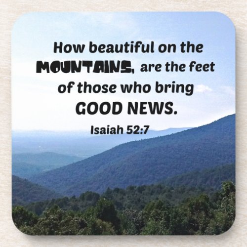 Isaiah 527 How beautiful on the mountains are Coaster