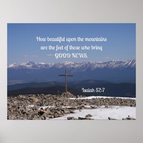 Isaiah 527 How beautiful on the mountains are the Poster