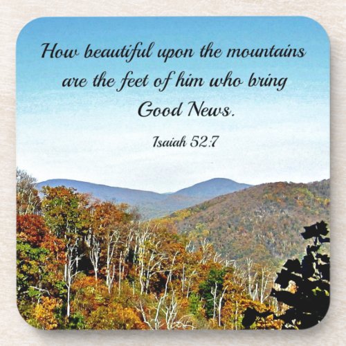 Isaiah 527 How beautiful upon the mountains Coaster