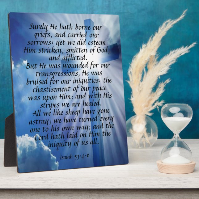 Isaiah 53:4-6     plaque (Side)