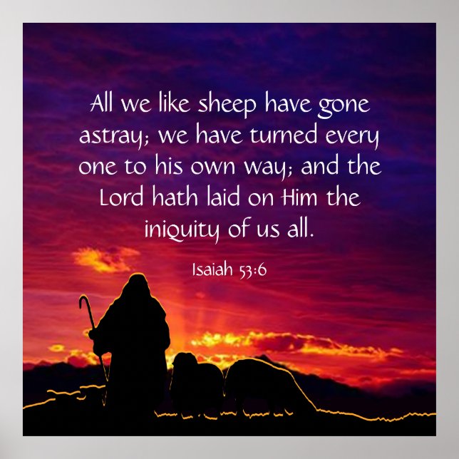 Isaiah 53:6  poster (Front)