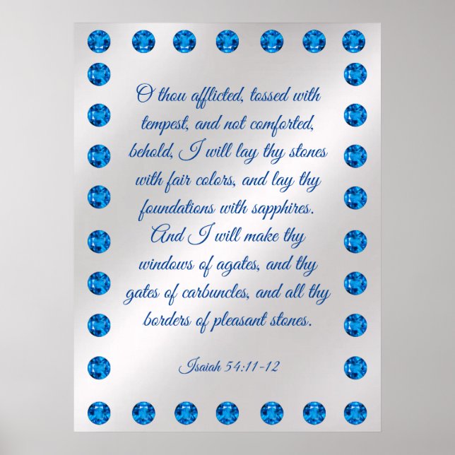 Isaiah 54:11-12 Poster (Front)