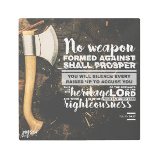 Isaiah 54:17 - No weapon Metal Print