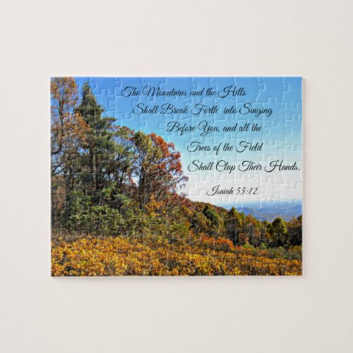 Isaiah 5512 The mountains and the hills shall Jigsaw Puzzle