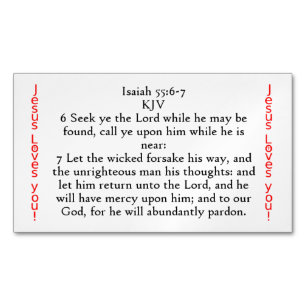 Isaiah 55:6-7 seed card magnet
