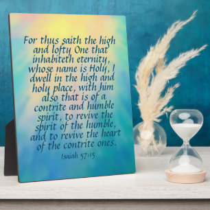 Isaiah 57:15 plaque