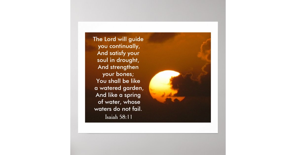 Isaiah 58:11 - art poster | Zazzle