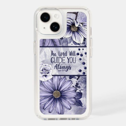 Isaiah 5811 The Lord will Flower Perfect Clear Speck iPhone 14 Case