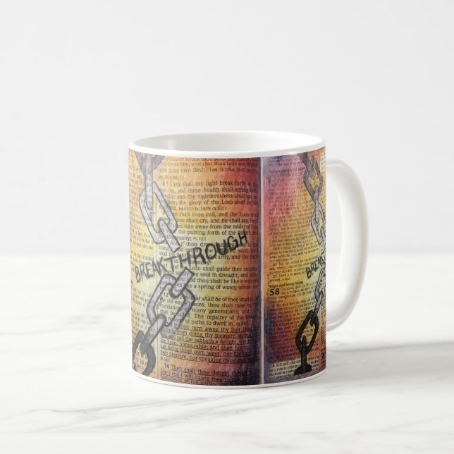 Isaiah 58:5-6 - "Breakthrough" Coffee Mug (Front Right)