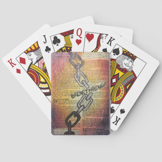 Isaiah 58:5-6 - "Breakthrough" Poker Cards (Back)