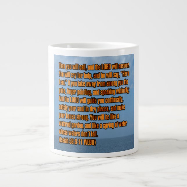 Isaiah 58:9-11 WEBU Mug (Front)
