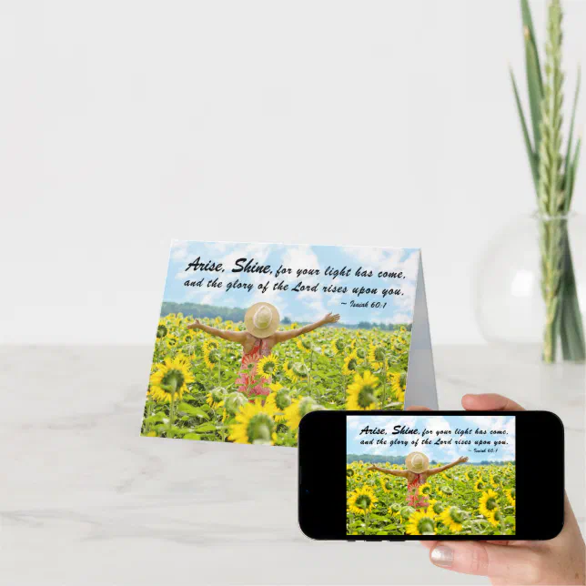 Isaiah 60 1 2 Arise Shine Your Light Has Come Card Zazzle