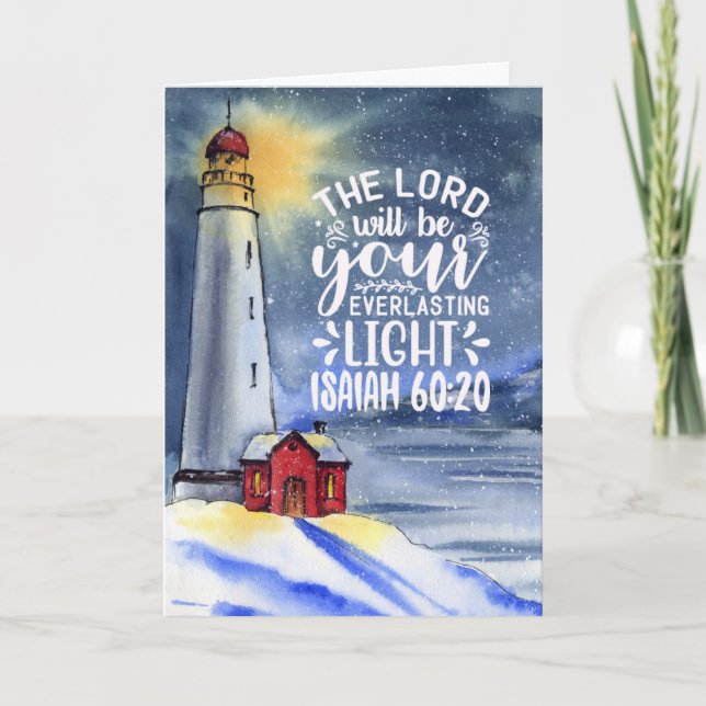 Isaiah 60:20 The Lord Will Be Your Light  Card (Front)