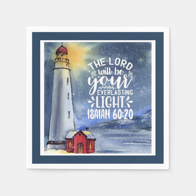 Isaiah 60:20 The Lord Will Be Your Light  Napkins (Front)
