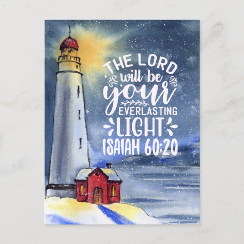 Isaiah 6020 The Lord Will Be Your Light  Postcard