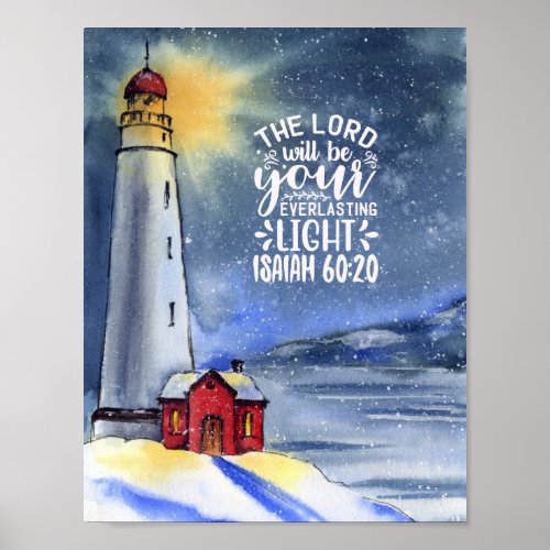 Isaiah 6020 The Lord Will Be Your Light  Poster