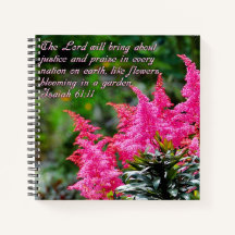 Isaiah 61:11 Pink Floral Inspirational