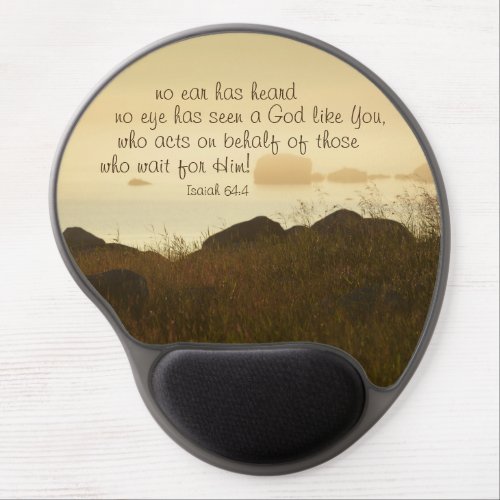 Isaiah 644 Bible Verse Beautiful Ocean Shorline Gel Mouse Pad