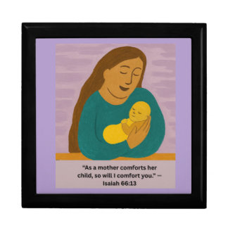 Isaiah 66:13 Comforting Mother and Baby Postcard Gift Box