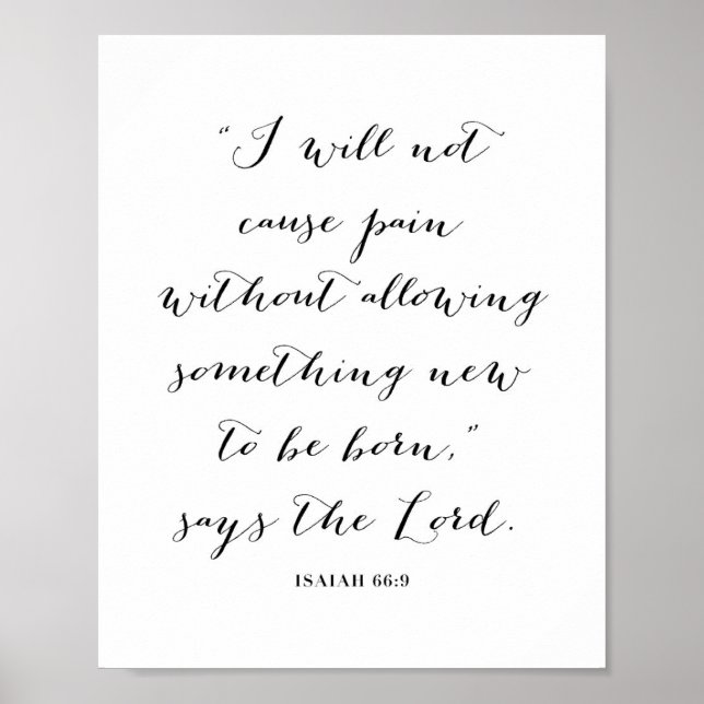Isaiah 66:9 poster (Front)