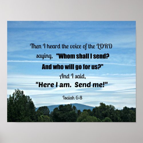 Isaiah 68 Then I heard the voice of the Lord Poster