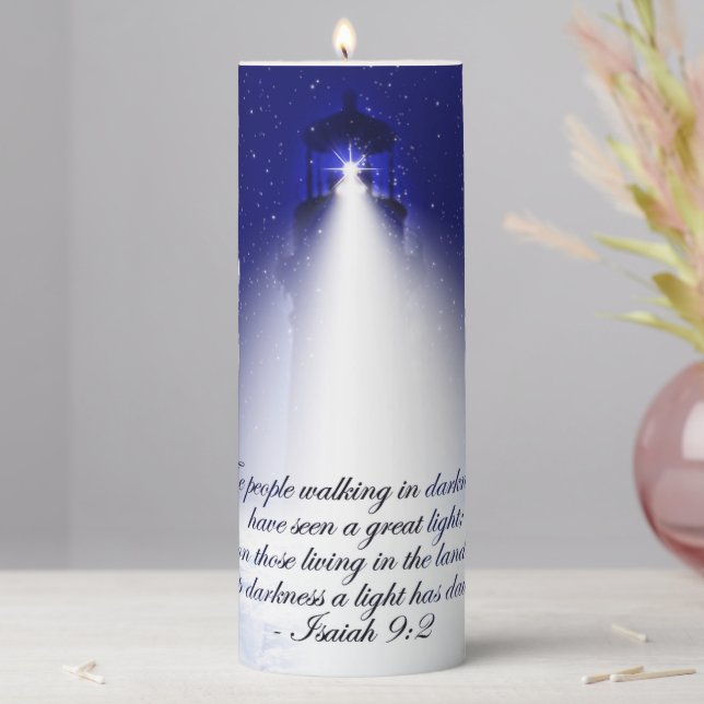 Isaiah 9:2 Christmas 3x8 Pillar Candle (In Situ)