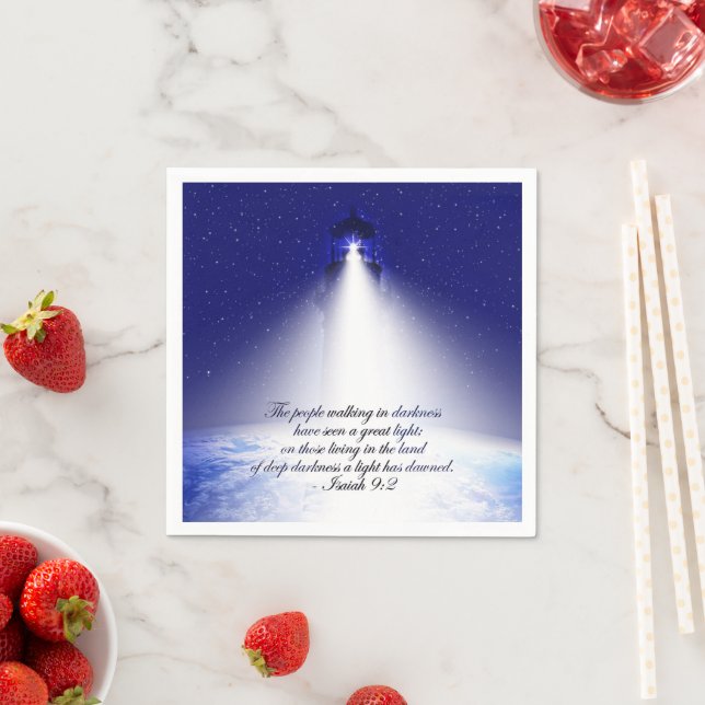 Isaiah 9:2 Christmas Photo Napkins (Insitu)