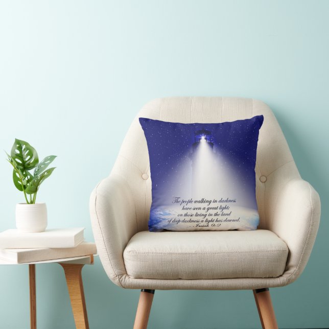 Isaiah 9:2 Christmas Throw Pillow (Chair)