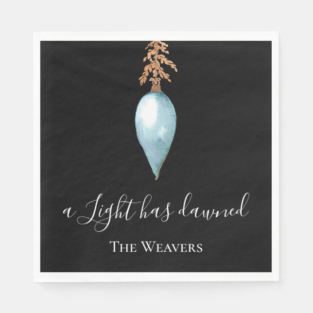Isaiah 9:2 Modern Original Watercolor Christmas Napkins (Front)