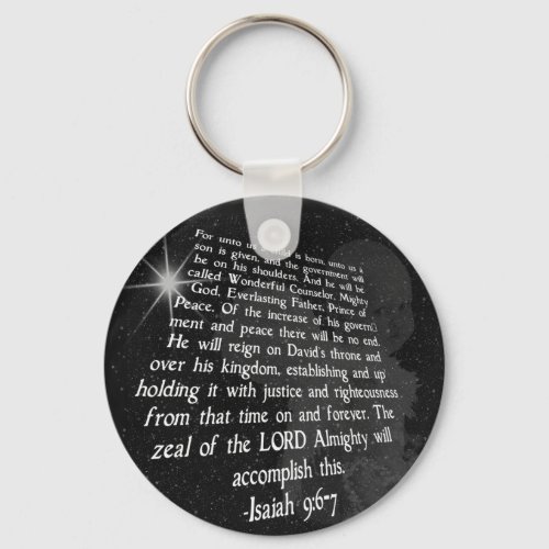 Isaiah 96_7 Unto Us a Child is Born _ Jesus Keychain