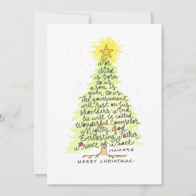 ISAIAH 9:6 CHRISTMAS NOTE CARD (Front)