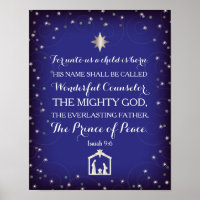Isaiah 9:6 For Unto Us A Child Is Born (11x14)