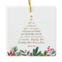 Isaiah 9:6 For Unto Us A Child is Born Christmas