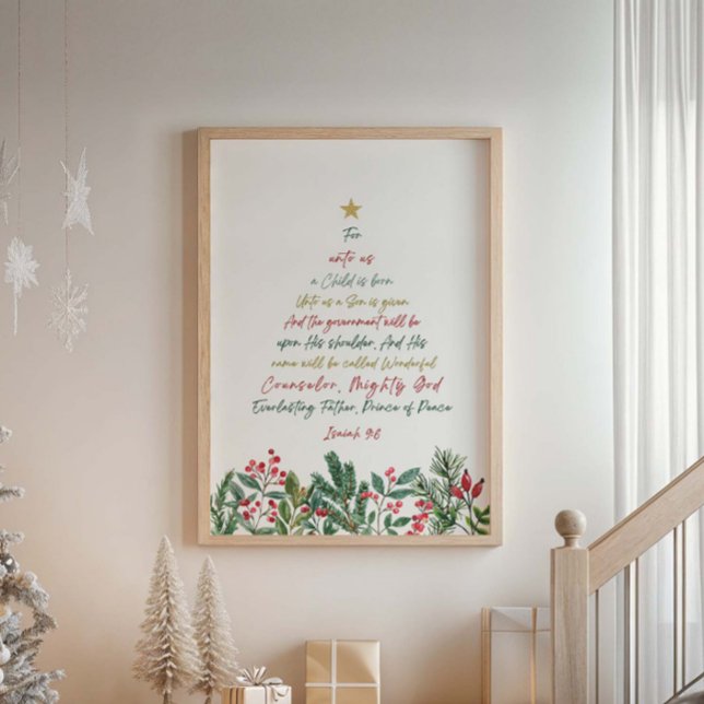 Isaiah 9:6 For Unto Us A Child is Born Christmas Poster (Creator Uploaded)