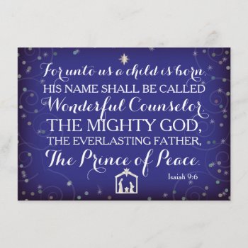 Isaiah 9:6 For Unto Us A Child Is Born Invitation by OnceForAll at Zazzle