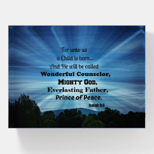 Isaiah 9:6 For unto us a child is born, unto us a Paperweight