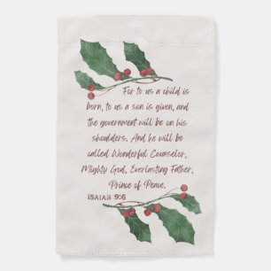 Isaiah 9:6 garden flag
