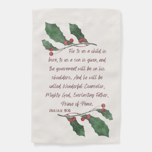 Isaiah 96 garden flag