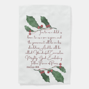 Isaiah 9:6 garden flag