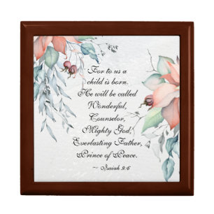 Isaiah 9:6 He will be called Wonderful...Christmas Gift Box