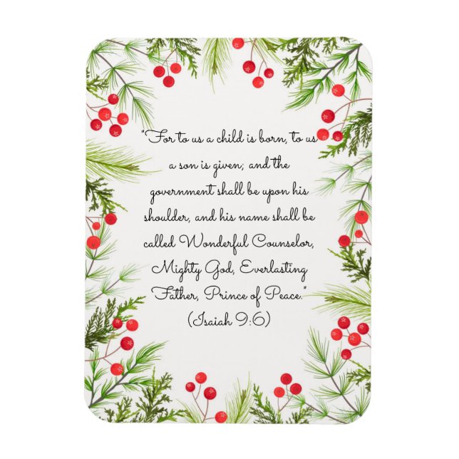 Isaiah 9:6 magnet (Vertical)